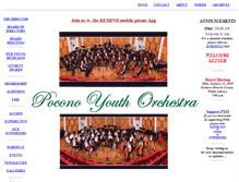 Tablet Screenshot of pocono-youth-orchestra.org